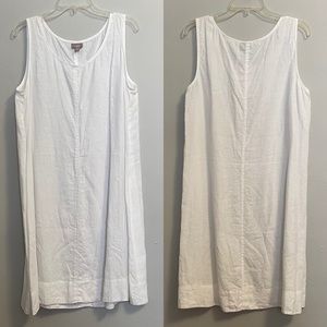 J Jill White Linen Sun Dress Size Large